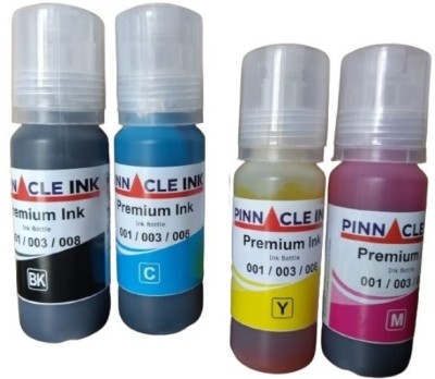 PINNACLE Epson 001/003/008 Premium Compatible Refill Ink For Epson L3110 Tri-Color Ink Bottle