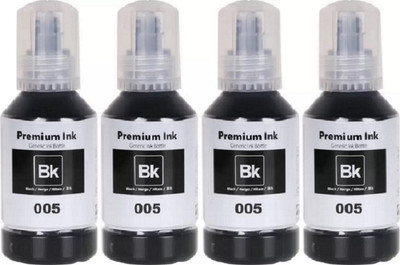kalar 005 Ink Compatible for Epson M1120, M1140, M2140,M2170 Printers Pack Of 4 Black Ink Bottle