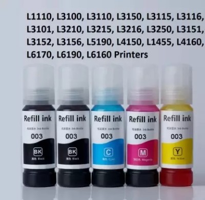 DR CARTRIDGE POINT L1110, L3100, L311, L4160, L6170, L6190, L6160 Black + Tri Color Combo Pack Ink Cartridge