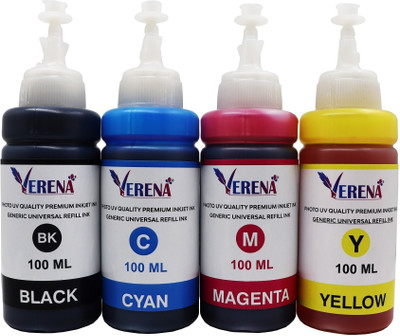 verena Refill ink Compatible For MG2570/MG2470/MG2970/iP2870 Printer 100ML Black + Tri-Color Ink Cartridge