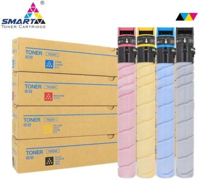 Smart Toner Cartridge TN-328 Color-Set Compatible For Konica-Minolta Bizhub Copier c250i,c300i,c360i Black + Tri Color Combo Pack Ink Toner