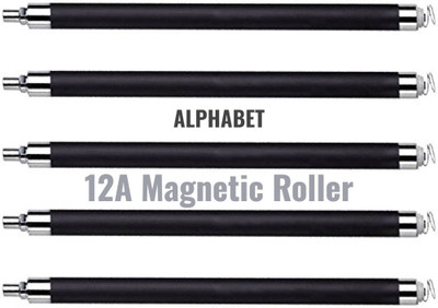 ALPHABET 12A Magnetic Roller Compatible For 1012,1018,3015 Pack of 5 Black Ink Toner