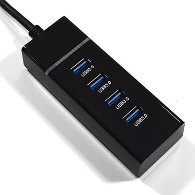 S S Enterprises USB 3.0 Port With Super Speed 5 Gbps 4 Port USB Hub (TUSB8041) Black Ink Toner