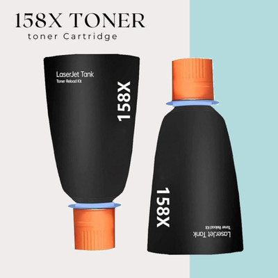 Go Toner cartridge 158X Toner Reload Kit for HP Laserjet Tank 1005w, 1020w, MFP 2606sdw, 1020, 1005 Black - Twin Pack Ink Toner Powder