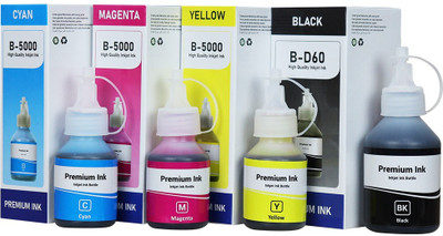 tequo Ink Refill For BTD60 BT6000Bk / BT5000 for Brother DCP Printers. Black + Tri Color Combo Pack Ink Bottle
