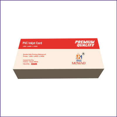 Momad PVC Id card plain white for inkjet printers (pack of 230 card) White Ink Cartridge