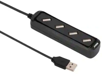 S S Enterprises 4 Ports USB Hub 2.0 Multi USB Port USB Hub High Speed with on/Off Switch Black Ink Toner