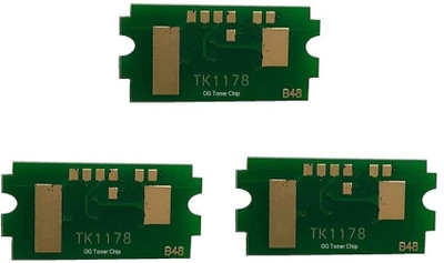 HipponixTech Tk-1178 Chip (PACK OF 3 PCS) Compatible for Kyocera M2040,M2540,M2640 Tri-Color Ink Toner