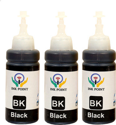 inkpoint T664 Refill Ink for Dye Ink EcoTank Inkjet Printer Epson L130,L110 PACK OF 3 Black Ink Bottle