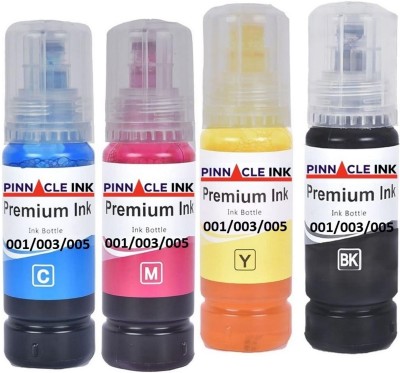 Pinnacle Ink Epson EcoTank L3151 Printer Black + Tri Color Combo Pack Ink Bottle