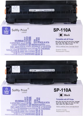 softly print 136nw/ PACK OF 2 Black Ink Cartridge