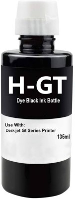 QIMAGE Refill Ink for HP GT51XL,GT53XL GT5810, GT5820, GT5811, GT5821, (BK-135 ML X 1) Black Ink Bottle