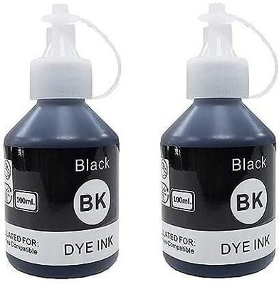 canoff Refill dye Ink for BT-D60BK BT6000BK Compatible Brother DCP-T220 Printer(2PCS) Black Ink Bottle