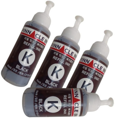 Pinnacle Ink Compatible Refill Ink For Ep L300 T6641 - 664 ALL BLACK Tri-Color Ink Bottle