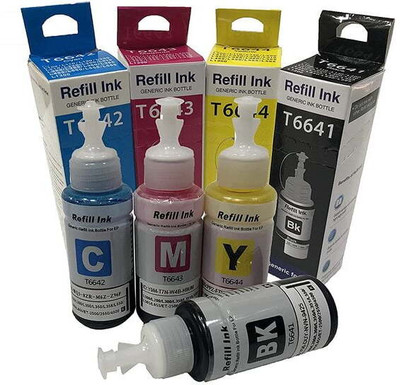 NDR EPSON L210 L220 L130 L310 L350 L355 L360 L361 L365 L380 L385 L405 L455 L485 L565 Black + Tri Color Combo Pack Ink Bottle NDR EPSON L210 L220 L130 L310 L350 L355 L360 L361 L365 L380 L385 L405 L455 L485 L565 Black + Tri Color Combo Pack Ink Bottle
