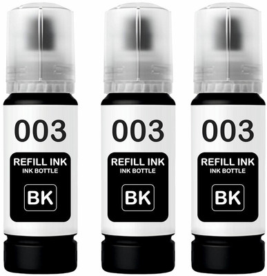 Gedi 003 Black Refill Ink for L3110,L3150,L3250,L3252,L3115,L3116 Printer 3PC Black Ink Bottle