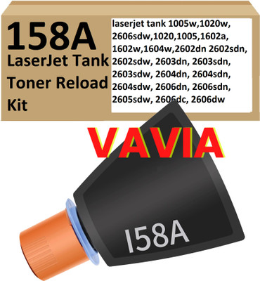 vavia 158A (W1580A) Toner Reload Kit For Use In HP Laserjet Tank MFP 1005w,1020w,2606s Black Ink Toner