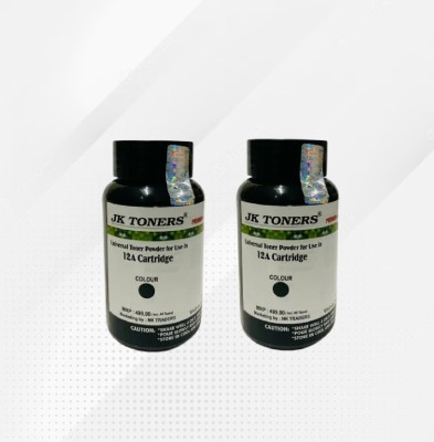 JK Toners 12A Refill Powder for use in Q2612A, 1010, 1012, 1020, 1022, LBP 2900, 303, Fx92 Black - Twin Pack Ink Cartridge