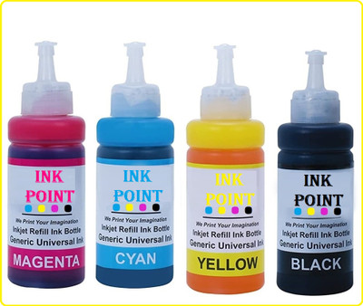 PRINTIFY Refill Ink for DeskJet 1112 Single Function Printer Black + Tri Color Combo Pack Ink Bottle