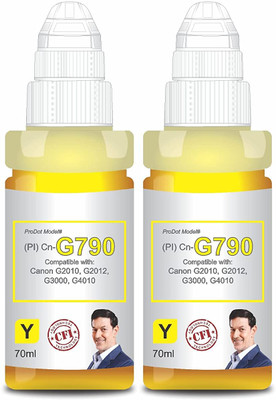 PRODOT Cn-G790 Inkjet Ink Refill Compatible with Canon Pixma G1000, G1010, G2000, 2 x Yellow Ink Bottle