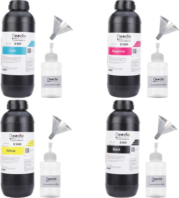 Needle 4x1kg BTD60/BT5000 for DCP-T310 T220 T420 T510 T520 T700 T4000W Printers Black + Tri Color Combo Pack Ink Bottle