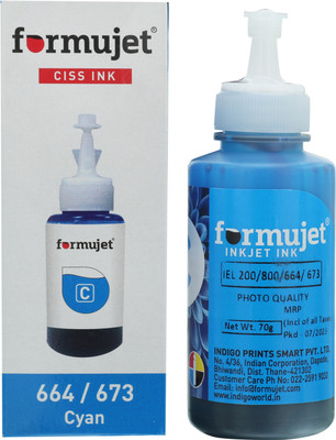 Formujet IE L800 ( Cyan Color 70 gm) for ink Tank printer Compac Black Ink Cartridge