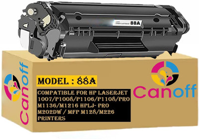 canoff 88A/CC388A Pack of-1 Laser Toner Cartridge Compatible For M126nw MFP Printers Black Ink Toner