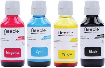 Needle 4x100 ml GT 51 / 52 GT51 / GT52 ink tank inkjet compatible with HP 5810, 5811, 5820, 5821, 115, 116, 117, 310, 315, 319, 410, 415, 416, 419, 457 Black + Tri Color Combo Pack Ink Bottle