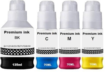 canoff GI-70 Ink Bottle(135ml Black+70ml Tri Color)Compatible For PIXMA GM2070 Printers Black + Tri Color Combo Pack Ink Bottle