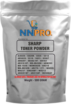 NNPRO Ultra Dark Black Toner Powder Suitable for Sharp 6020/6020N/AR5620 (500 Gram) Black Ink Toner Powder