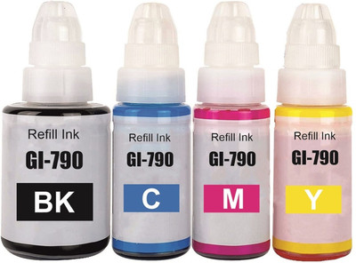 Teqbot Refill Ink Compatible For G3000, G3010, G3100 Printers Black + Tri Color Combo Pack Ink Bottle