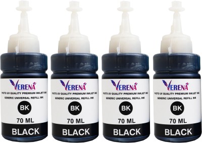 verena T6641 Refill Ink For Use In Epson L100, L110, L130, L200, L210 Printers - 70 ML Black Ink Bottle