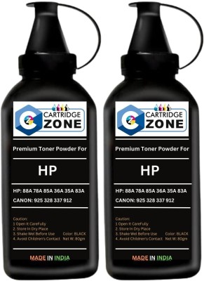 CARTRIDGE ZONE Ultra Dark for 88A 78A 85A 35A 36A CRG 925 725 325 337 328 728 928 912 Black Ink Toner Powder