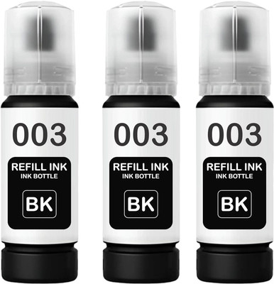 Gedi 003 Black Refill Ink for L3110,L3150,L3250,L3252,L3115,L3116 Printer 3PC Black Ink Bottle