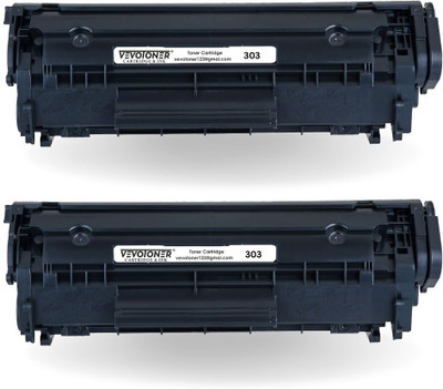 Vevo Toner Cartridge & Ink 303 Cartridge (3000 Pages) For LBP 2900, LBP 2900B,LBP 3000 Black - Twin Pack Ink Toner