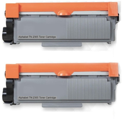 ALPHABET TN 2365 Toner Compatible for BrotherHL-L2321D/DCP-L2541DW/MFC-L2700 Pack of 2 Black Ink Cartridge