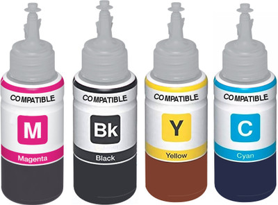 NNPRO Refill Ink For 862 Ink Cartridges - 70ml Each Bottle Black + Tri Color Combo Pack Ink Bottle