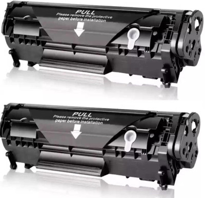 HYNEAR Easy Refill 12A /Q2612A Toner Cartridge Compatible for Printers Black - Twin Pack Ink Cartridge