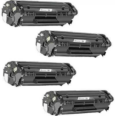 GPN PRINT 12A Toner Cartridge Pack of-4 Compatible For M1005, 1015, 1022N, Printers Black Ink Cartridge