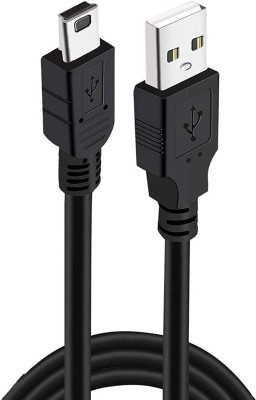 Ab enterprises USB to Mini 5 pin B Cable for External HDDS Camera Card Readers (1.5 Meter) Black Ink Toner