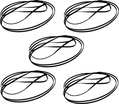 GPN PRINT L800 Timing Belt Pack of 5 For Compatible Epson L800, L805, L810 Priners Black Ink Cartridge