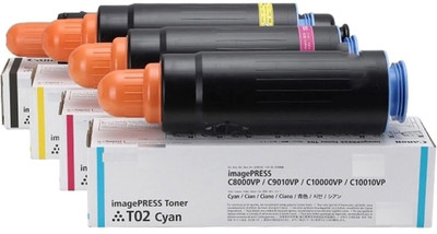 vevo toner cartridge T02 (4 ) For Copier Image Press C10000vp, C8000vp Black + Tri Color Combo Pack Ink Toner vevo toner cartridge T02 (4 ) For Copier Image Press C10000vp, C8000vp Black + Tri Color Combo Pack Ink Toner