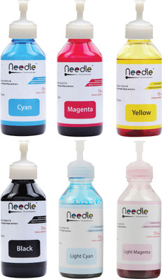 Needle T673 for Ep L805 L800 L810 L850 L1800 Printers 100 gms each Black + Tri Color Combo Pack Ink Bottle
