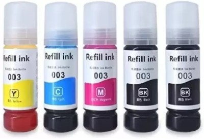 Supersoft Ink Refill for Compatible Epson 001,003,L1110,L3100,L3101,L3115,L3116,L3151,L31 Black + Tri Color Combo Pack Ink Bottle