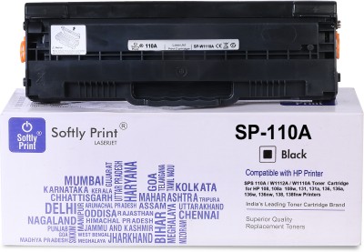 softly print 110A toner cartridge HP laser 130 series/108a/MFP 136w/MFP 136nw/ PACK OF 1 Black Ink Cartridge