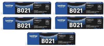 TNB021 Drum Cartridge, Gray, Standard Pack of 5 Black Ink Cartridge