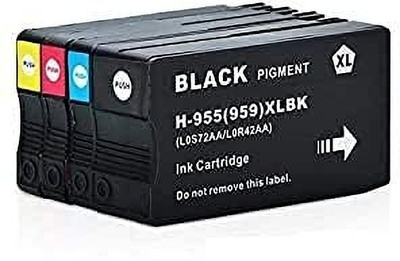PRIKON 955XL Compatible Ink cartridge (Cyan Yellow Magenta Black) Black + Tri Color Combo Pack Ink Cartridge PRIKON 955XL Compatible Ink cartridge (Cyan Yellow Magenta Black) Black + Tri Color Combo Pack Ink Cartridge