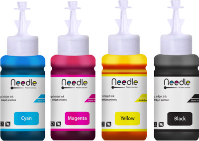 Needle 4x70 gms BTD60/BT5000 for DCP-T310 T220 T420 T510 T520 T700 T4000W Printers Black + Tri Color Combo Pack Ink Bottle