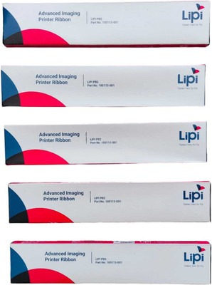lipi Lipi PB2 / PB10 Ribbon Cartridge -(Pack of 5) Black Ink Toner