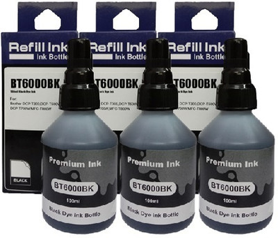 NNPRO High Quility Refill Ink BTD60BK/BT6000BK Use For Brother(3Pcs) Black Ink Bottle